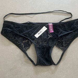 Adore Me Elegant Black Lace Panty